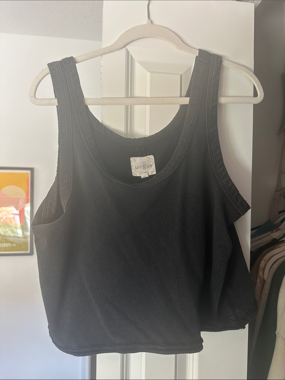 Umgee Black Sleeveless Cropped Tank